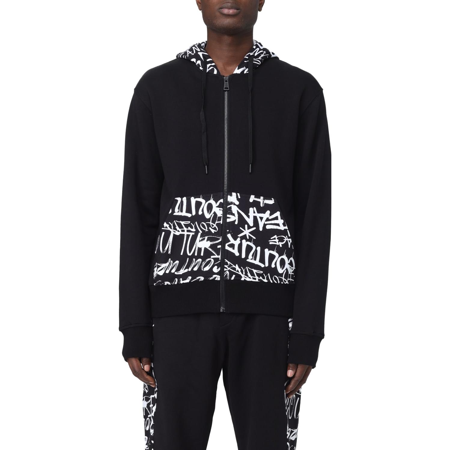 VERSACE JEANS  Black Hoodie Zip-Up Sweatshirt 75GAI3Z1-FS093-899 圖 4