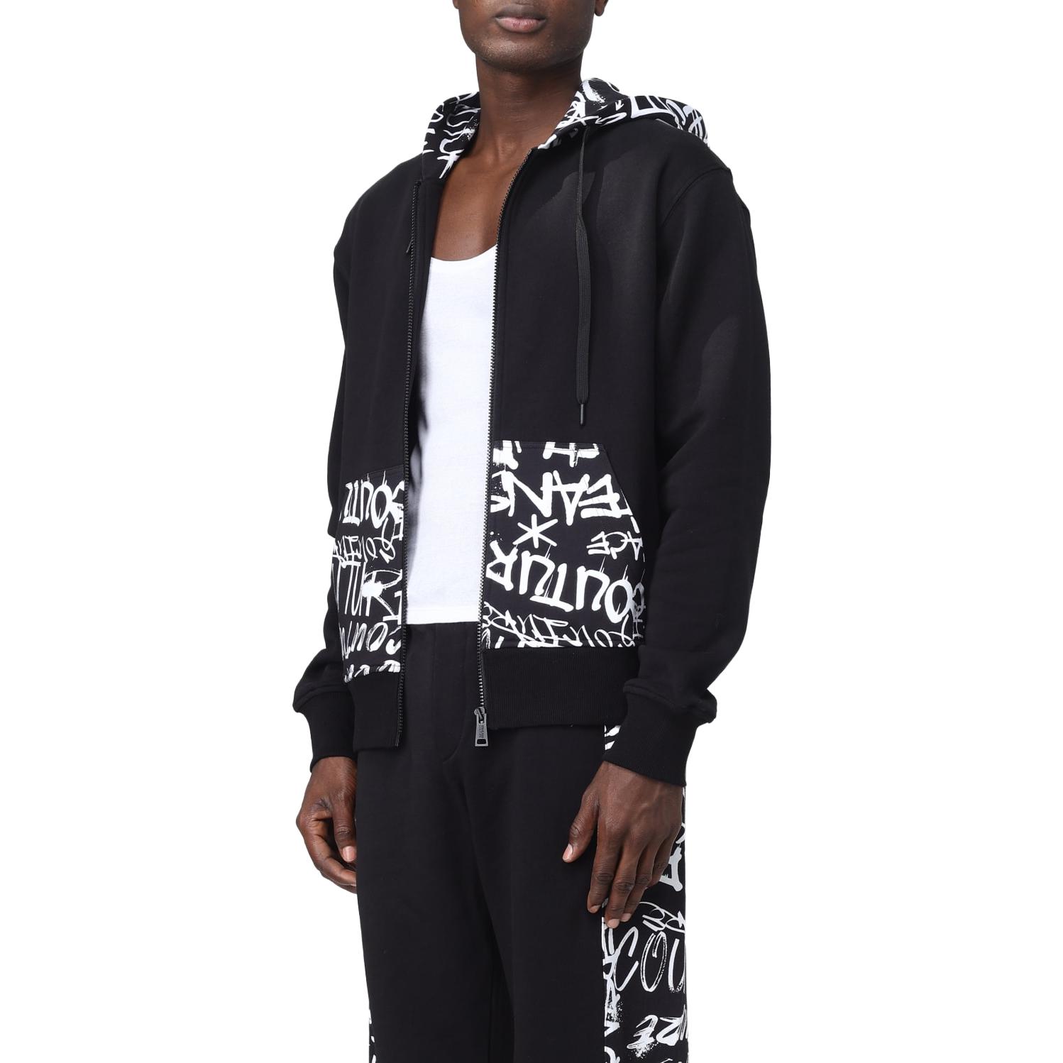 VERSACE JEANS  Black Hoodie Zip-Up Sweatshirt 75GAI3Z1-FS093-899 圖 6