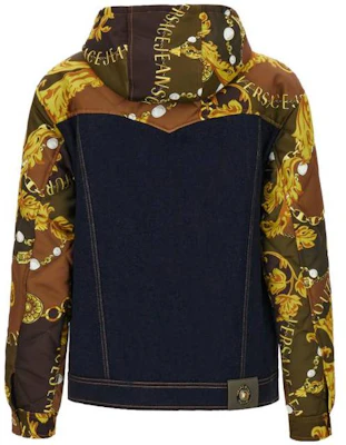 VERSACE JEANS 黑色拼接長袖連帽外套夾克。 75GAS47M-DT024-904 Lookbook VERSACE JEANS 黑色拼接長袖連帽外套夾克。 75GAS47M-DT024-904