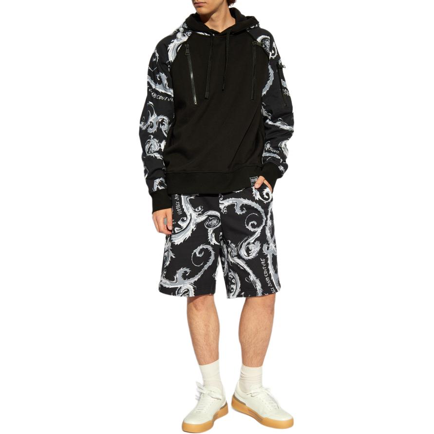 VERSACE JEANS  Black Printed Hoodie Long Sleeve Pullover 77GAI308-FS161-KJ2 圖 4