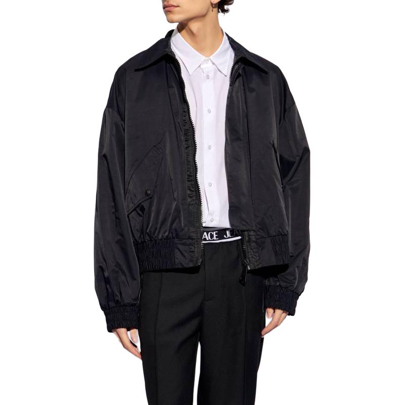 VERSACE JEANS  Black Solid Zip-Up Slim Fit Long Sleeve Jacket 76GAS413-N0305-899 圖 3