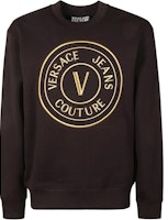 VERSACE JEANS Logo Crewneck Pullover Long Sleeve Sweatshirt Black E76GAIT04-ECF01T-EG89 VERSACE JEANS Logo Crewneck Pullover Long Sleeve Sweatshirt Black E76GAIT04-ECF01T-EG89