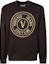 Buy VERSACE JEANS Logo Crewneck Pullover Long Sleeve Sweatshirt Black E76GAIT04-ECF01T-EG89