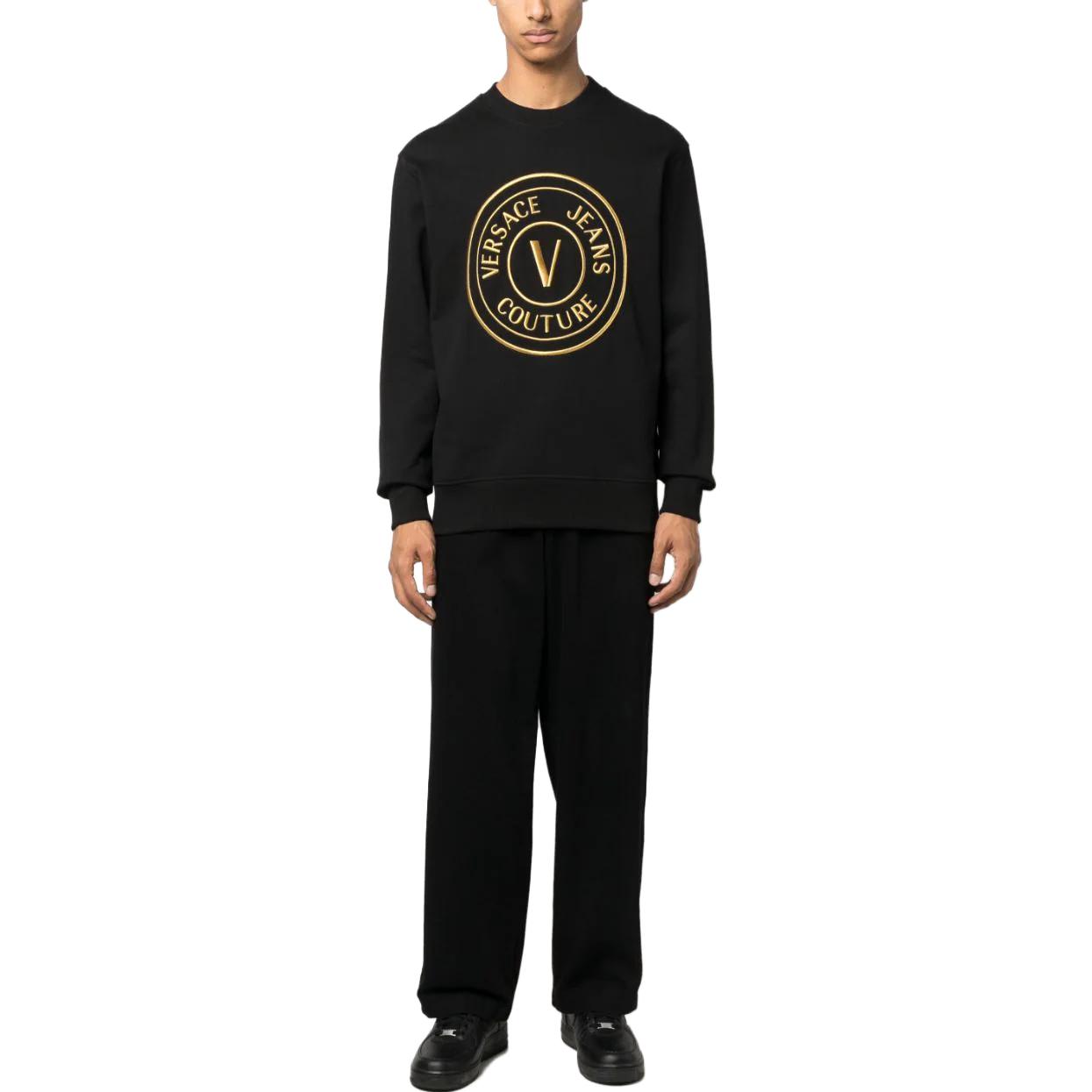 VERSACE JEANS  Logo Embroidered Sweatshirt Black 75GAIT05-CF06T-G89 圖 3