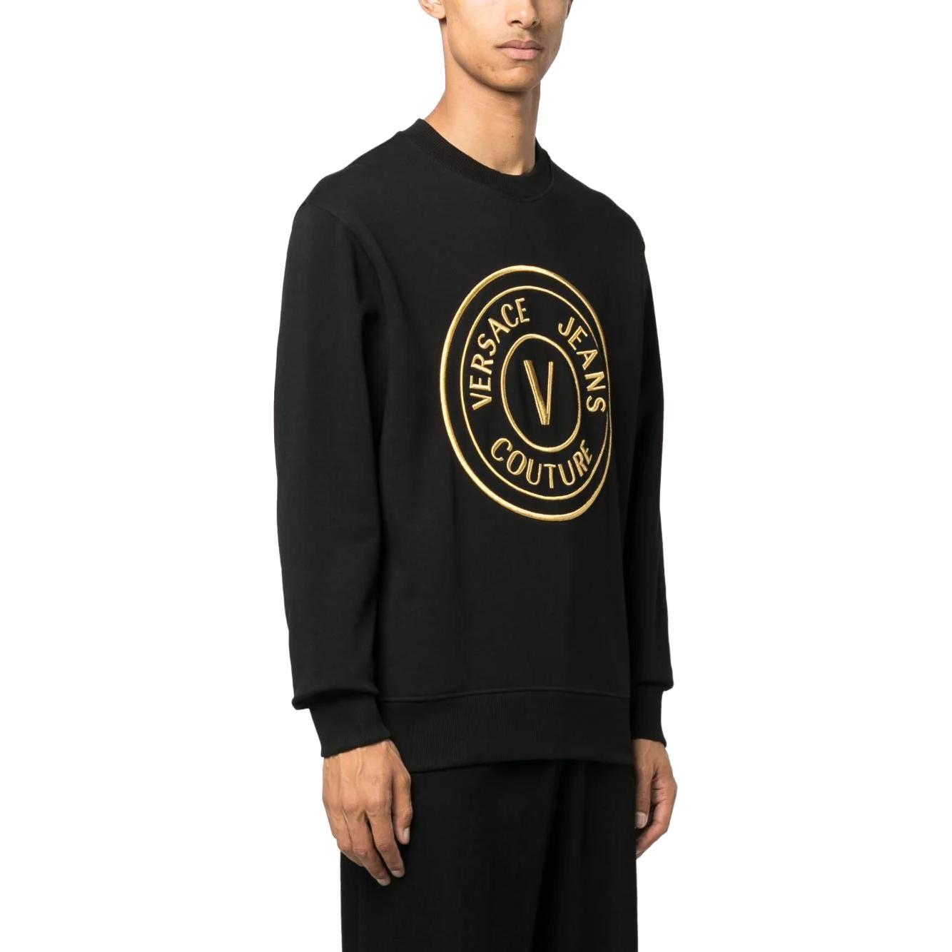 VERSACE JEANS  Logo Embroidered Sweatshirt Black 75GAIT05-CF06T-G89 圖 5