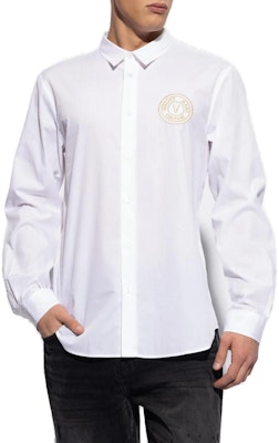 VERSACE JEANS Baju Lengan Panjang Putih dengan Sulaman Logo. 76GALYS-2CN002-EG03 Shop VERSACE JEANS Baju Lengan Panjang Putih dengan Sulaman Logo. 76GALYS-2CN002-EG03