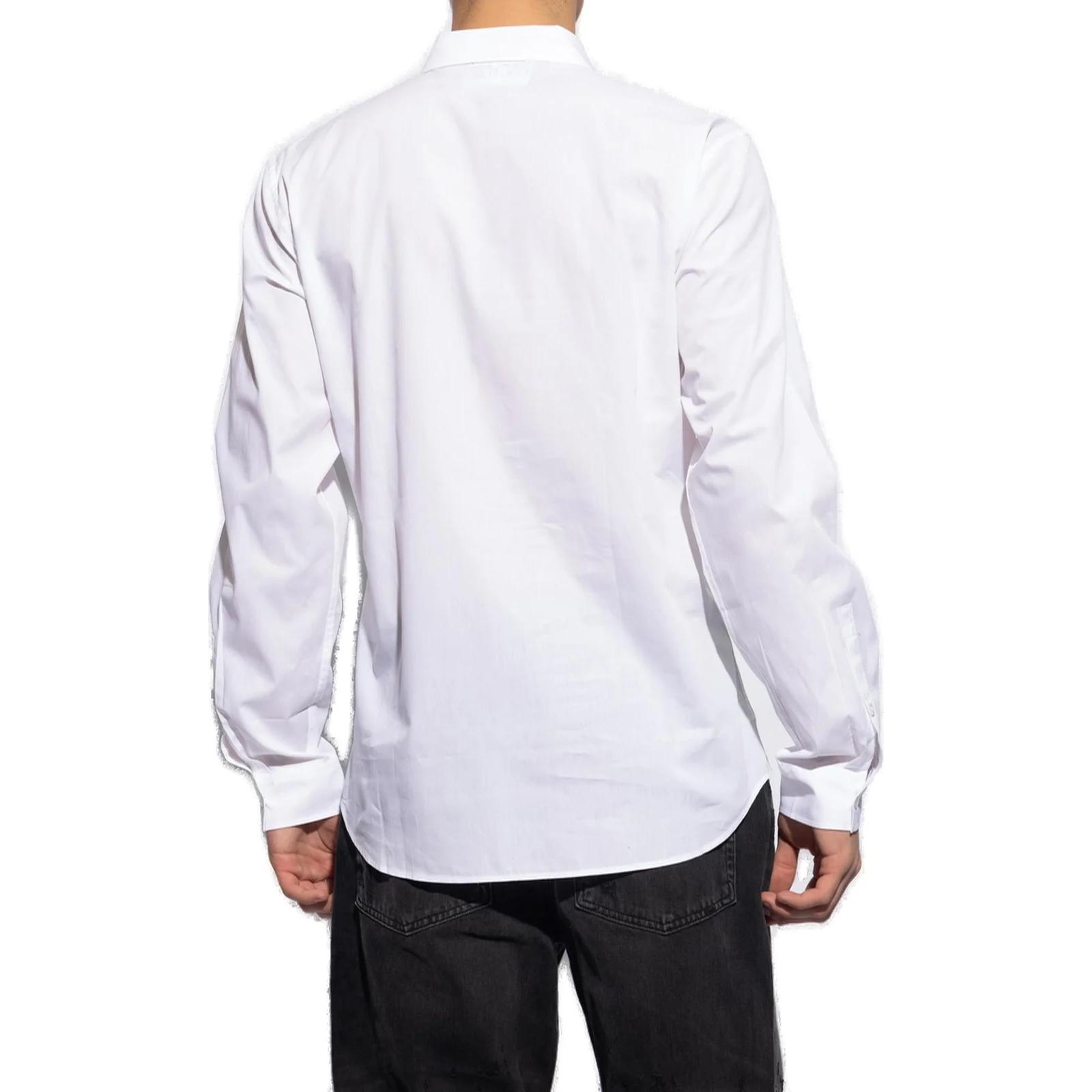 Purchase VERSACE JEANS Baju Lengan Panjang Putih dengan Sulaman Logo. 76GALYS-2CN002-EG03