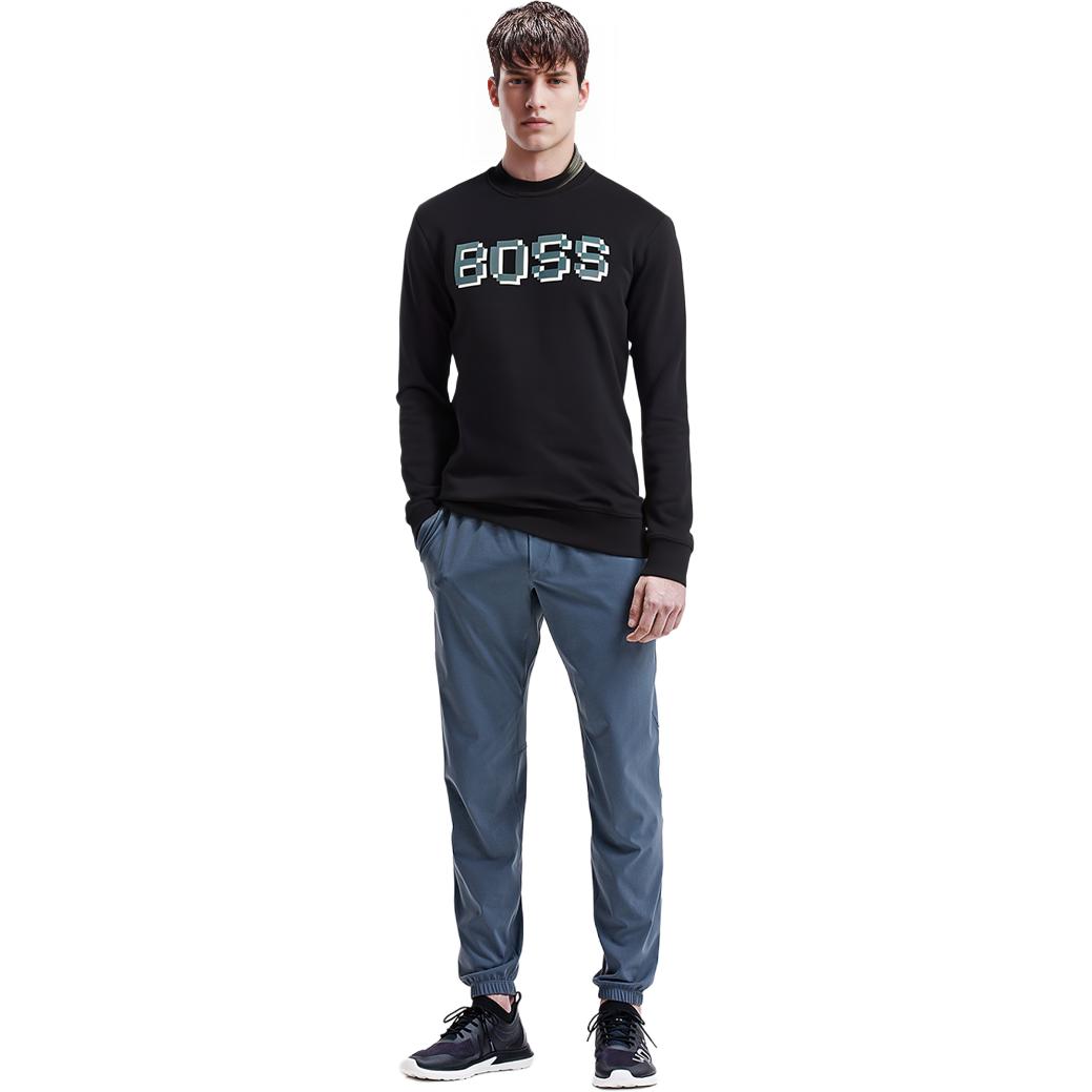 VERSACE JEANS Black Pullover Sweatshirt with Letter Print B7GWA7TS-30318-899 圖 4