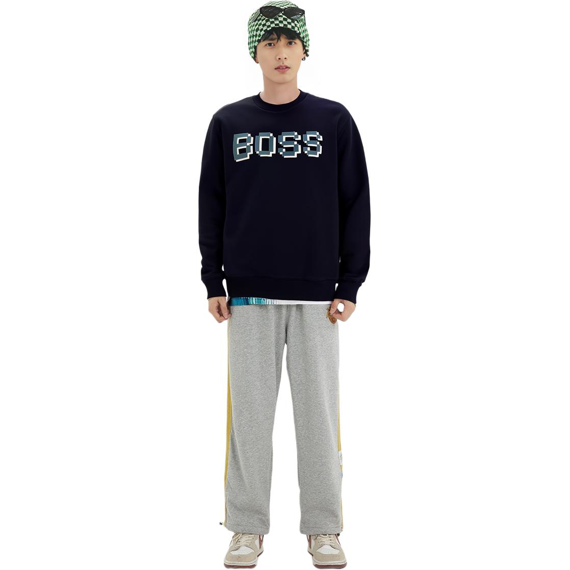 VERSACE JEANS Black Pullover Sweatshirt with Letter Print B7GWA7TS-30318-899 圖 6