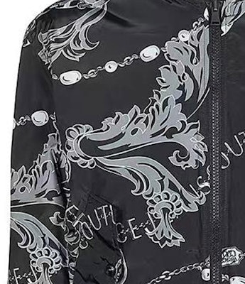 VERSACE JEANS COUTURE Black All-Over Print Reversible Zip-Up Jacket. 75GASD04-CQS70-899 Details for VERSACE JEANS COUTURE Black All-Over Print Reversible Zip-Up Jacket. 75GASD04-CQS70-899