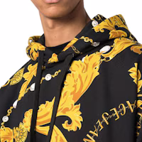 Details for VERSACE JEANS COUTURE 黑色字母抽繩連帽長袖上衣 75GAI3C0-FS102-G89