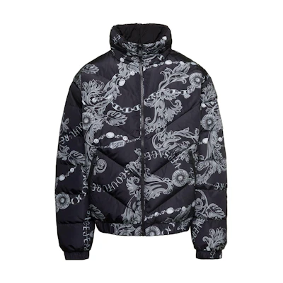 Versace Jeans Couture Black Full-Print Botanical Zip Jacket 75GAUD04-CQS70-899