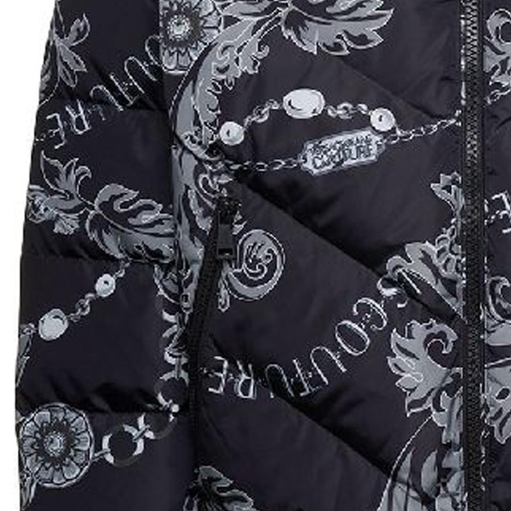 Details for Versace Jeans Couture  Black Full-Print Botanical Zip Jacket 75GAUD04-CQS70-899