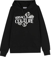 VERSACE JEANS COUTURE Black Hoodie with Logo Lettering Print. 76GAIG00CF01G-899 VERSACE JEANS COUTURE Black Hoodie with Logo Lettering Print. 76GAIG00CF01G-899