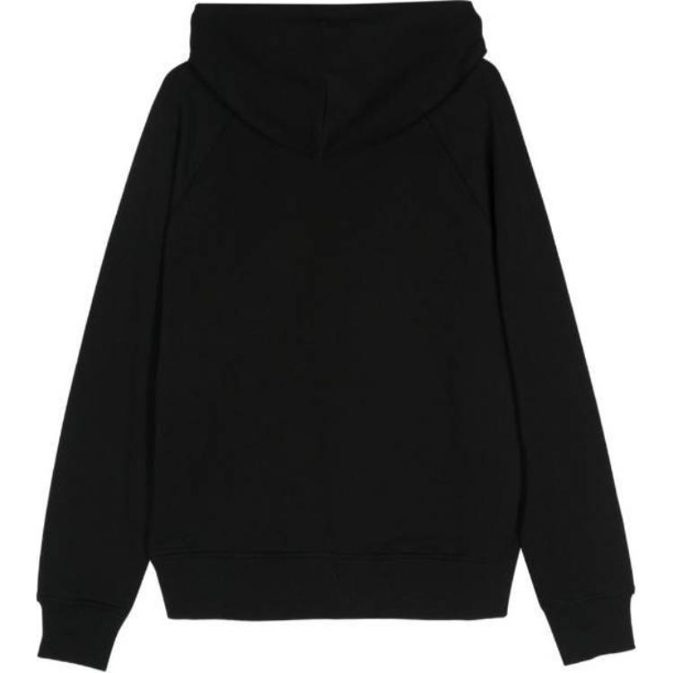 Lookbook 베르사체 진스 쿠튀르 블랙 로고 레터링 프린트 후디. 76GAIG00CF01G-899