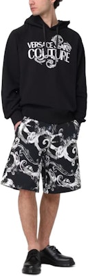 베르사체 진스 쿠튀르 블랙 로고 레터링 프린트 후디. 76GAIG00CF01G-899 Shop 베르사체 진스 쿠튀르 블랙 로고 레터링 프린트 후디. 76GAIG00CF01G-899