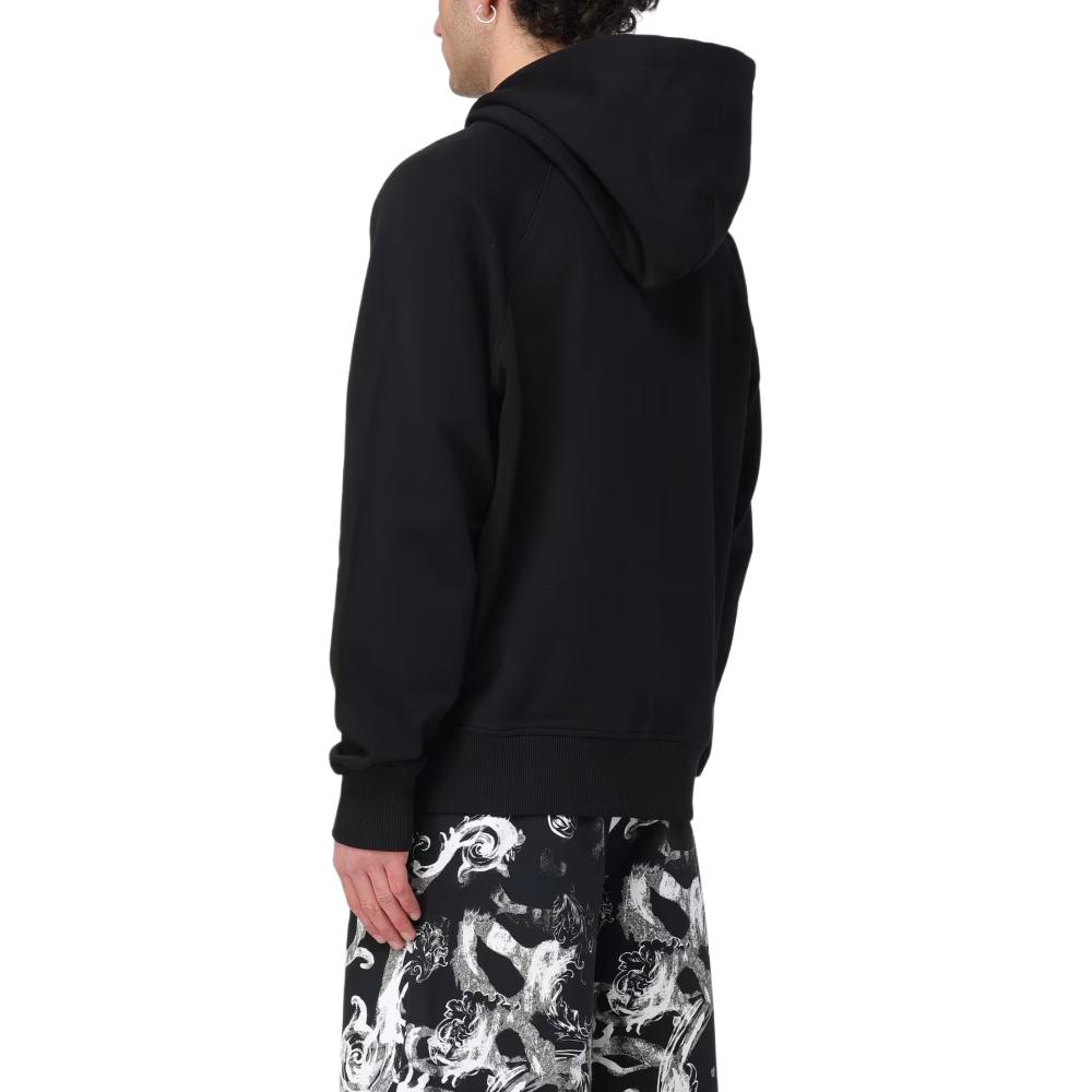 Details for 베르사체 진스 쿠튀르 블랙 로고 레터링 프린트 후디. 76GAIG00CF01G-899