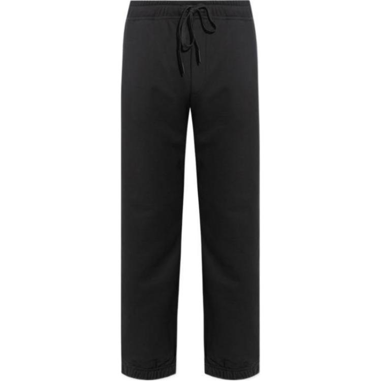 VERSACE JEANS COUTURE  Black Lace-Up Straight-Leg Casual Pants 77GAAC01-CF02C-899