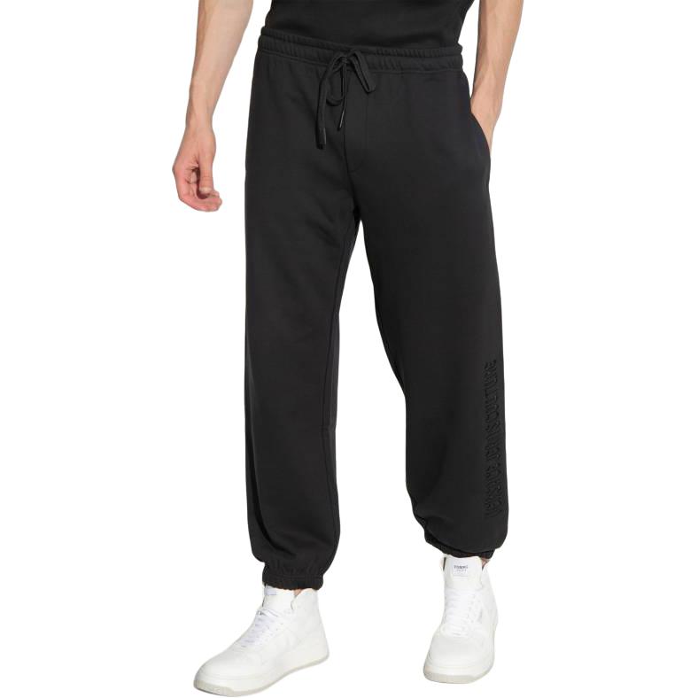 Purchase 베르사체 진 꾸뛰르 블랙 레이스업 스트레이트 핏 캐주얼 팬츠 77GAAC01-CF02C-899