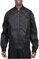 VERSACE JEANS COUTURE Black Logo Bomber Jacket with Long Sleeves 76GAS408CQD20899 VERSACE JEANS COUTURE Black Logo Bomber Jacket with Long Sleeves 76GAS408CQD20899