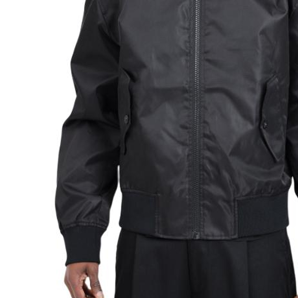 Details for VERSACE JEANS COUTURE  Black Logo Bomber Jacket with Long Sleeves 76GAS408CQD20899