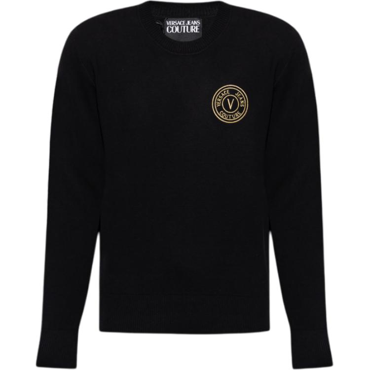 VERSACE JEANS COUTURE  Black Logo Crewneck Sweater. 77GAFMH7-CMH41-G89 圖 2