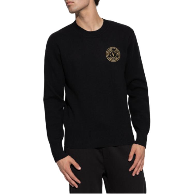 VERSACE JEANS COUTURE  Black Logo Crewneck Sweater. 77GAFMH7-CMH41-G89 圖 4