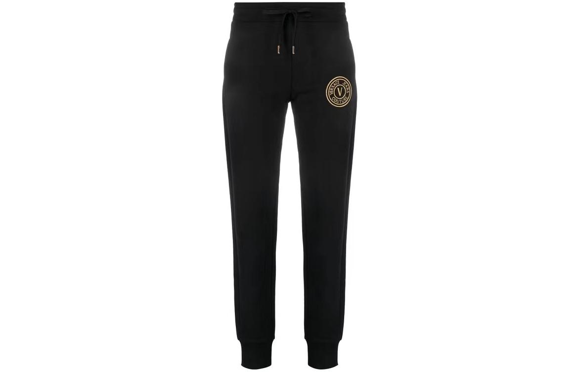 Order VERSACE JEANS COUTURE 黑色logo印花抽繩運動長褲 76GAAT0-2CF01-TG89
