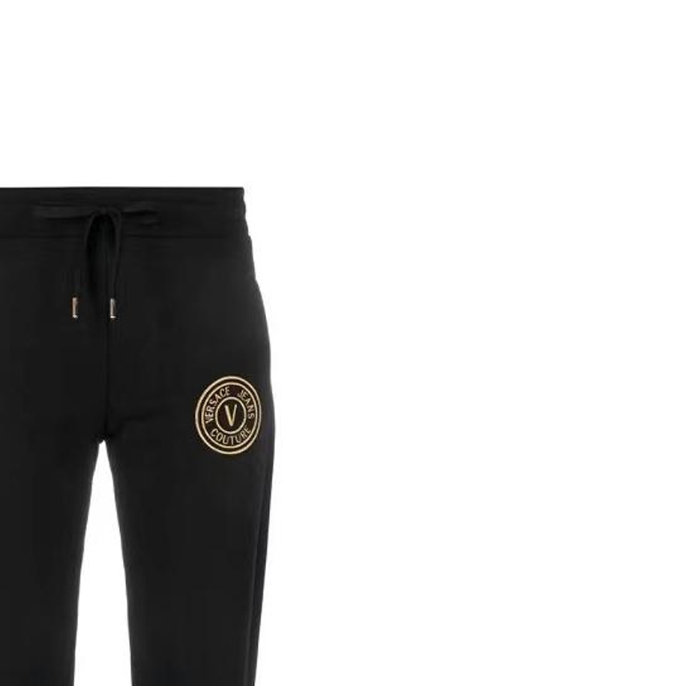 Sizing VERSACE JEANS COUTURE 黑色logo印花抽繩運動長褲 76GAAT0-2CF01-TG89