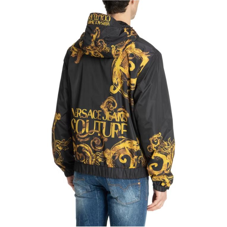 Details for VERSACE JEANS COUTURE 黑色印花連帽拉鍊外套 76GAS406-CQS86-G89