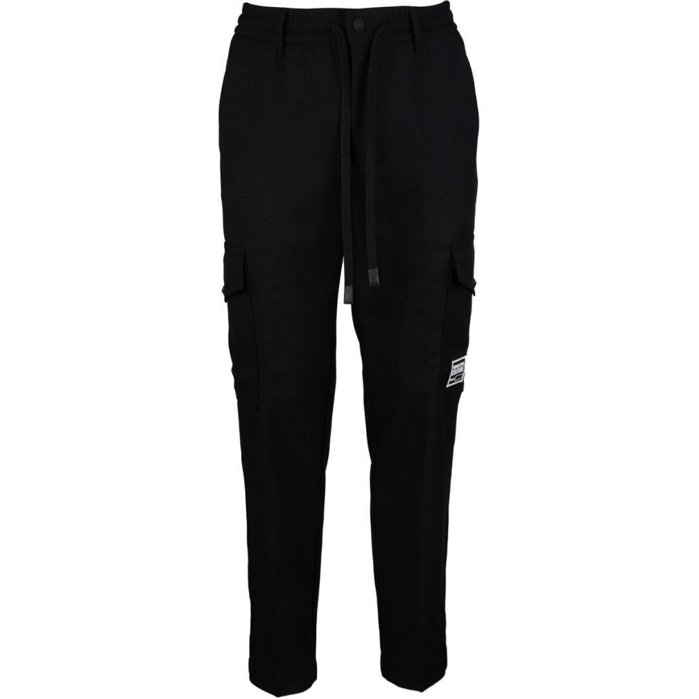 VERSACE JEANS COUTURE  Black Straight-Leg Casual Pants with Zipper Fly 75GAA102-N0136-899