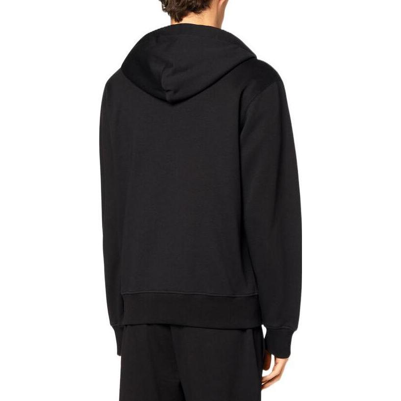 Sizing VERSACE JEANS COUTURE 黑色V標誌拉繩拉鍊連帽外套 E73GAIT06-ECF00T-EG89