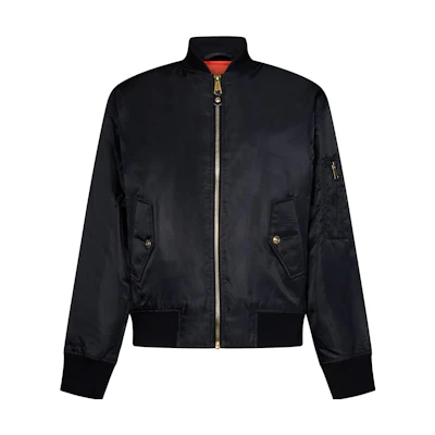 VERSACE JEANS COUTURE Black Zip-Up Letter Print Jacket 75GASD07-CQD20-899