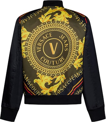 VERSACE JEANS COUTURE Black Zip-Up Letter Print Jacket 75GASD07-CQD20-899 Lookbook VERSACE JEANS COUTURE Black Zip-Up Letter Print Jacket 75GASD07-CQD20-899