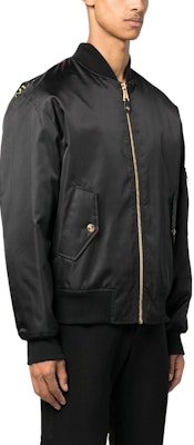 VERSACE JEANS COUTURE Black Zip-Up Letter Print Jacket 75GASD07-CQD20-899 Purchase VERSACE JEANS COUTURE Black Zip-Up Letter Print Jacket 75GASD07-CQD20-899