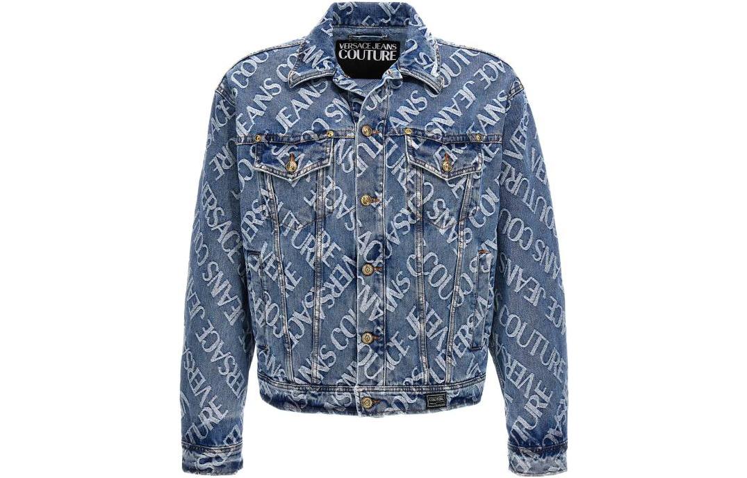 VERSACE JEANS COUTURE  Blue All-Over Print Jacket. 75GAS400DW054L19904