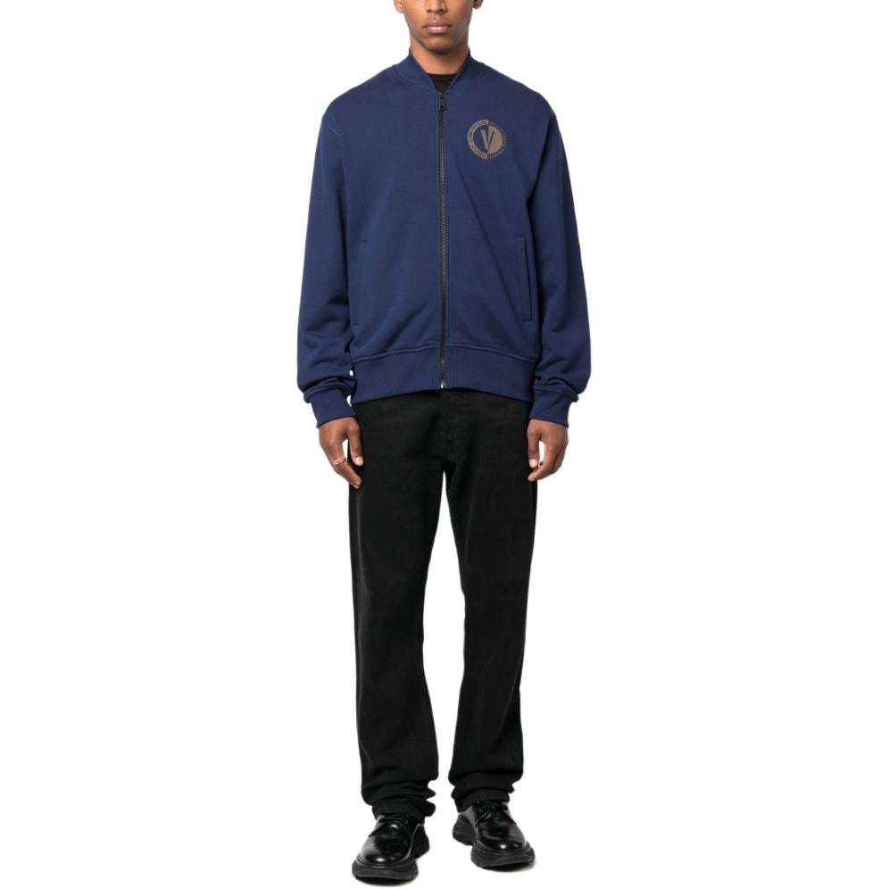 Lookbook VERSACE JEANS COUTURE  Blue Letter Print Zip Bomber Jacket 75GAIG07-CF00G-238