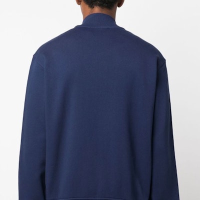 VERSACE JEANS COUTURE Blue Letter Print Zip Bomber Jacket 75GAIG07-CF00G-238 Sizing VERSACE JEANS COUTURE Blue Letter Print Zip Bomber Jacket 75GAIG07-CF00G-238