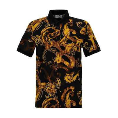 VERSACE JEANS COUTURE Colorblock Button Polo T-Shirt Multicolor 76GAG6S0-JS286-G89