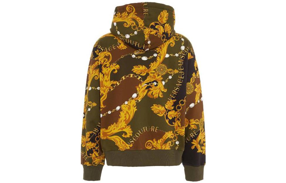 VERSACE JEANS COUTURE  Floral Hoodie with Drawstring and Letter Design. 75GAI3C0-FS10232-G70 圖 3