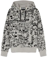 VERSACE JEANS COUTURE Graffiti Print Hoodie in Grey. 75GAI3C0-FS095-802 VERSACE JEANS COUTURE Graffiti Print Hoodie in Grey. 75GAI3C0-FS095-802