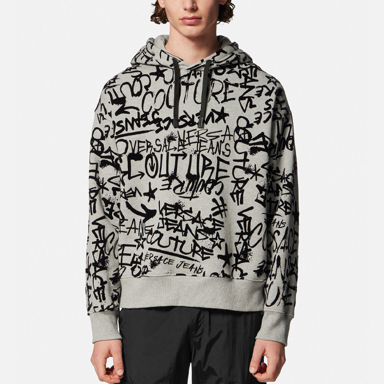 VERSACE JEANS COUTURE  Graffiti Print Hoodie in Grey. 75GAI3C0-FS095-802 圖 4