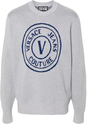 VERSACE JEANS COUTURE Grey Circle Pattern Crewneck Sweater 77GAFM0-2CMH42-816 Buy VERSACE JEANS COUTURE Grey Circle Pattern Crewneck Sweater 77GAFM0-2CMH42-816