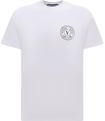 VERSACE JEANS COUTURE Logo Print Crewneck T-Shirt White 74GAHT06-CJ00T-003 Buy VERSACE JEANS COUTURE Logo Print Crewneck T-Shirt White 74GAHT06-CJ00T-003