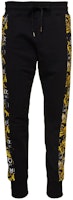 Order VERSACE JEANS COUTURE 中腰抽繩印花運動褲 黑色 76GAA3C0-FS127-G89