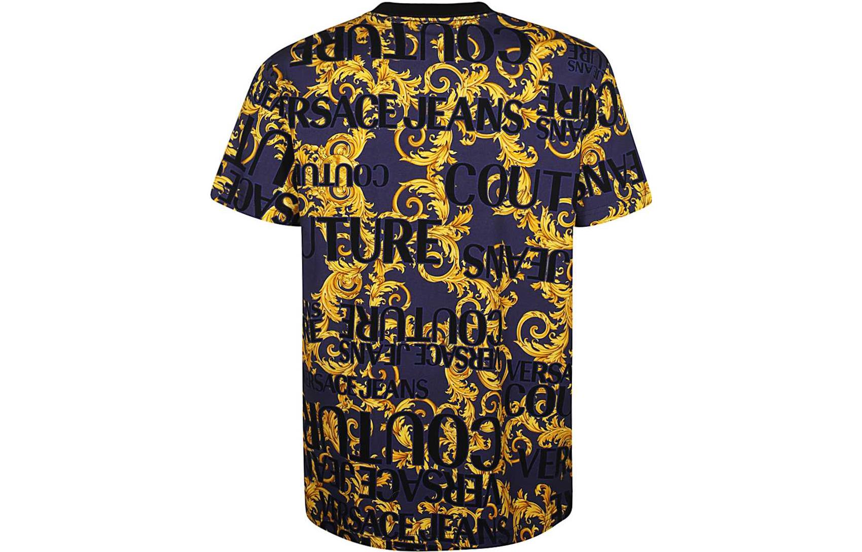 Lookbook VERSACE JEANS COUTURE  Multicolor Logo Print Crewneck T-Shirt. B3GVA7SA-S0630-200