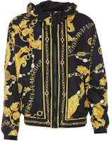 VERSACE JEANS COUTURE Slim Fit All-Over Print Hoodie Jacket - Black 75GASD05-CQS72-G89 VERSACE JEANS COUTURE Slim Fit All-Over Print Hoodie Jacket - Black 75GASD05-CQS72-G89