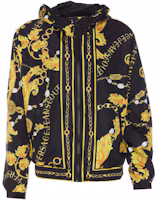 Order VERSACE JEANS COUTURE Slim Fit All-Over Print Hoodie Jacket - Black 75GASD05-CQS72-G89