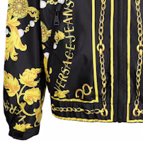 Sizing VERSACE JEANS COUTURE Slim Fit All-Over Print Hoodie Jacket - Black 75GASD05-CQS72-G89