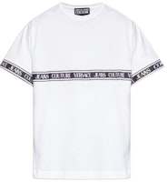 VERSACE JEANS COUTURE White Logo Embroidered Relaxed Fit T-Shirt. 76GAHC06-CJ01C-003 VERSACE JEANS COUTURE White Logo Embroidered Relaxed Fit T-Shirt. 76GAHC06-CJ01C-003
